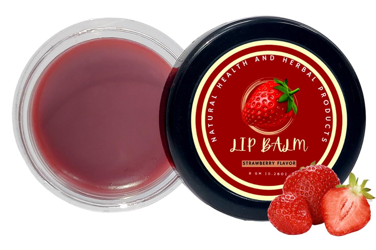Strawberry Splash Lip Therapy - Hydration and Flavor Long Lasting Moisturization 12 Hrs Miniaturization, Long Lasting, Romantic, Kissable, Smooth Enriched, Care- 8g