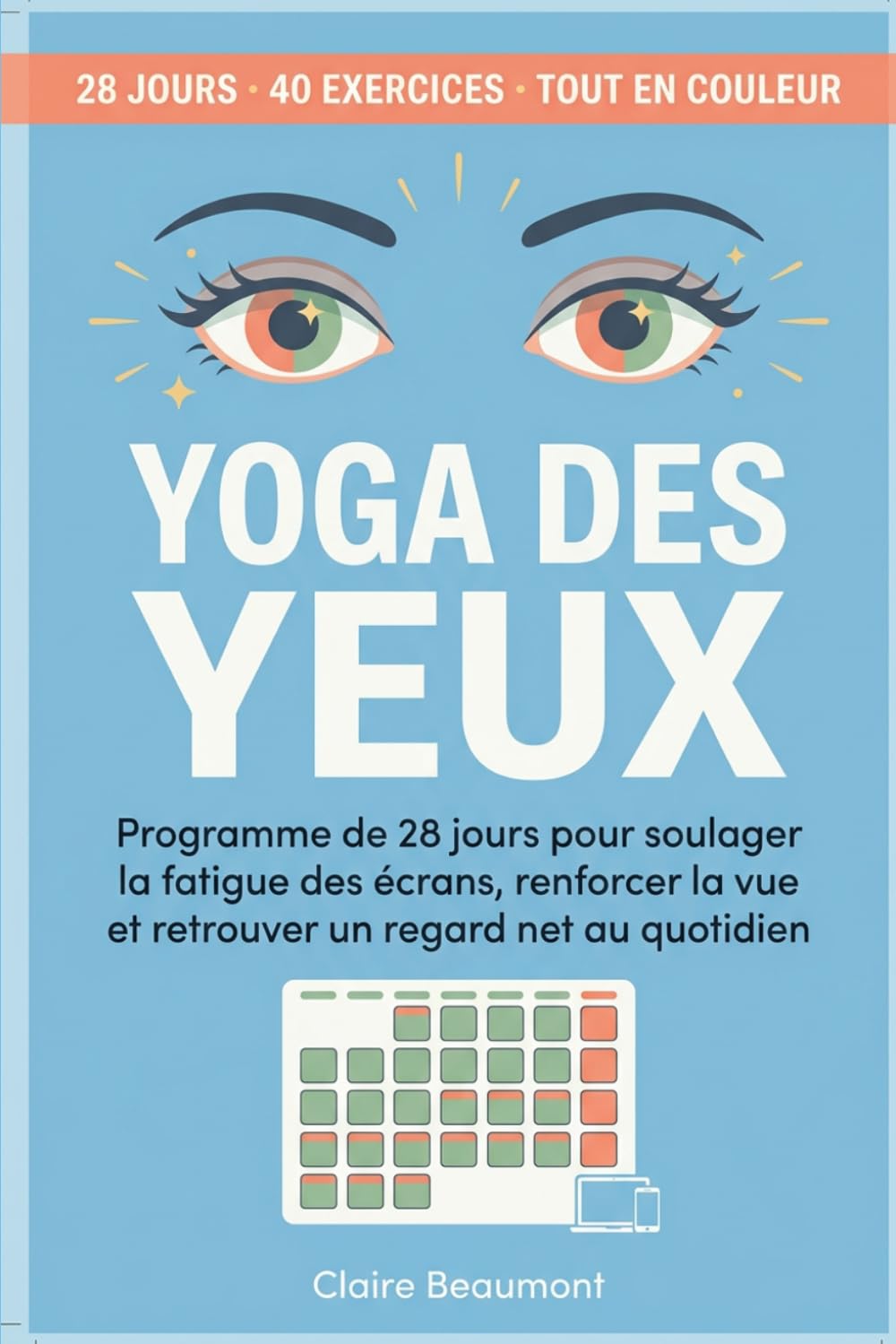 Yoga des Yeux: Programme de 28 jours pour soulager la fatigue des écrans, renforcer la vue et retrouver un regard net au quotidien