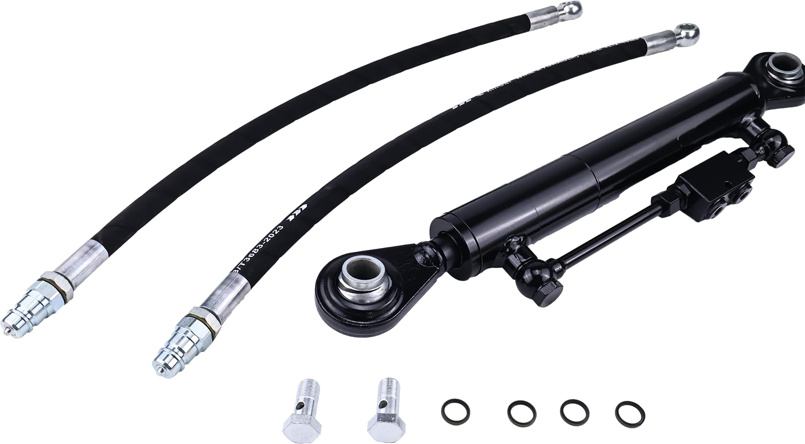 Solarhome Neu Hydraulischer Oberlenker Kat.2-2 mit Verriegelungsblock 21 5/20.3 cm - 32 11/40.6 cm mit 2 x Schläuchen, 2-Wege-Rückschlagventil, Hydraulikzylinder, kompatibel mit Traktoren, Baggern