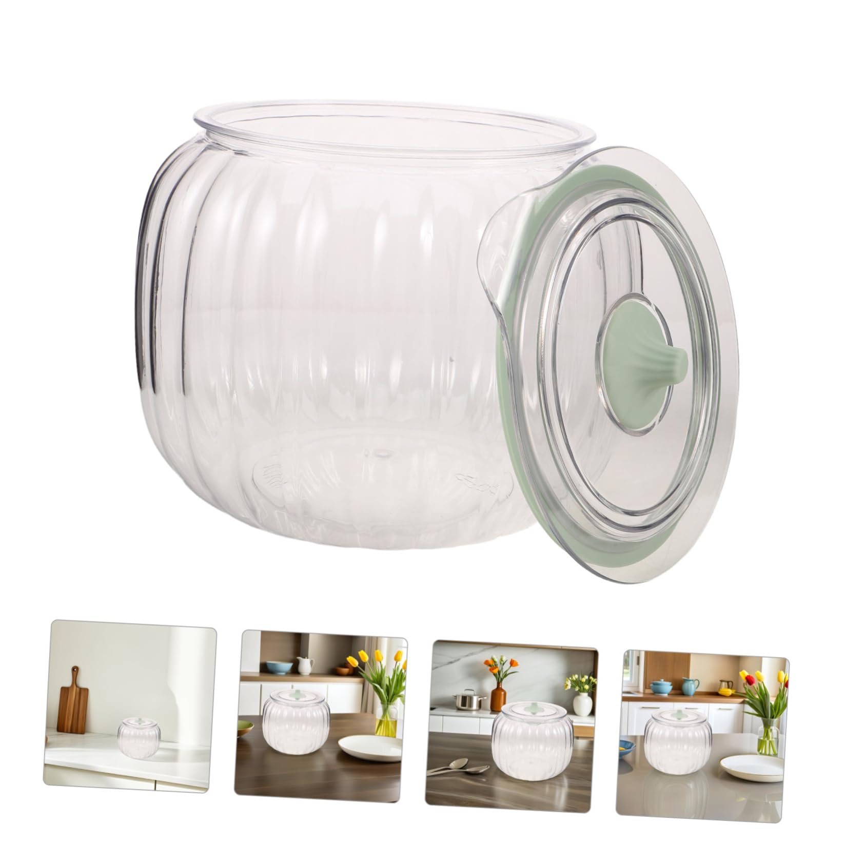 Tarro de Almacenamiento de Alimentos de Plástico con Tapa Hermética Contenedor Sellado para Granos Arroz y Cereales Organizador de Despensa para Cocina Transparente y Seguro
