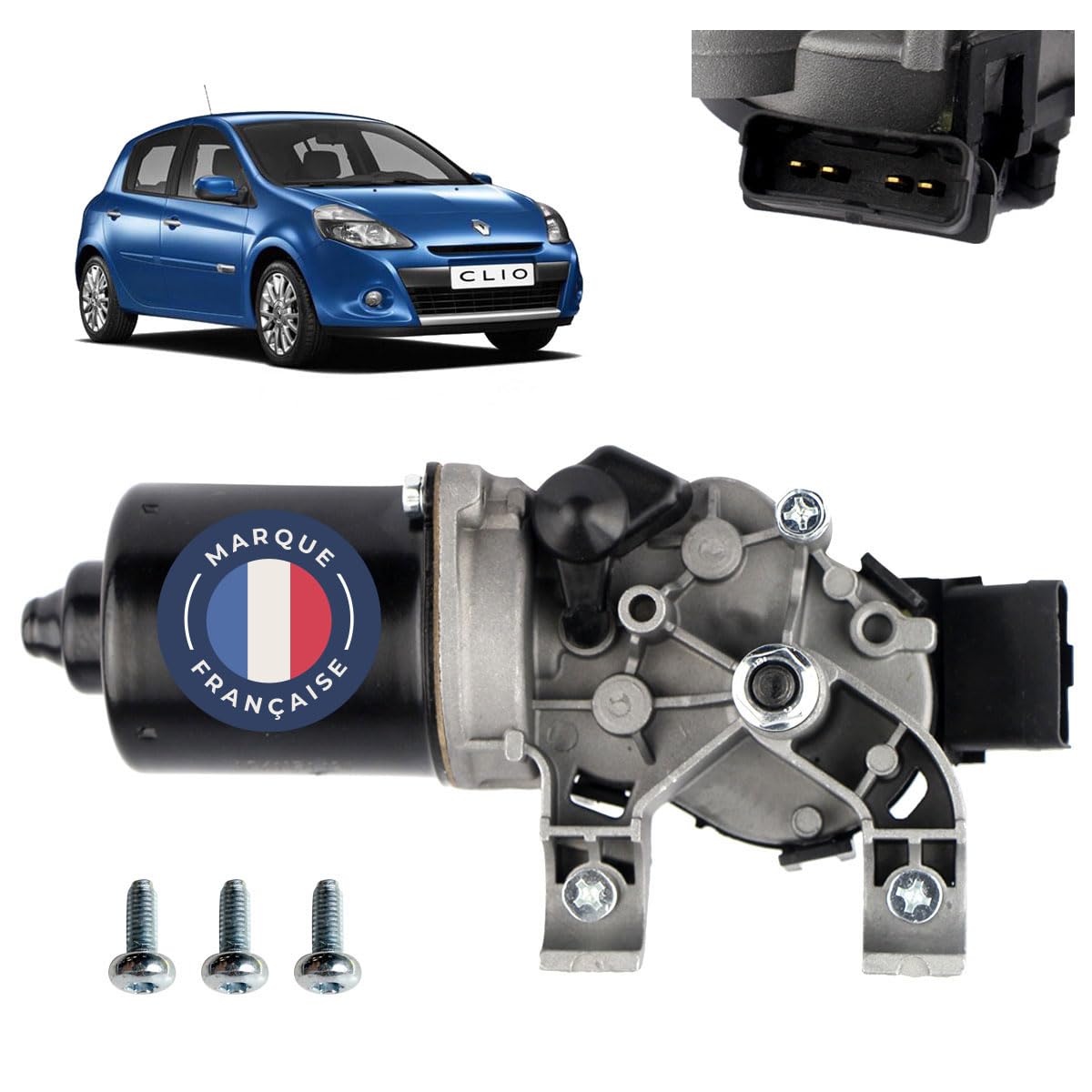 Motor limpiaparabrisas compatible para Clio 3 (2005-2012) 8200268931, 7701061590, 579738, 53567502