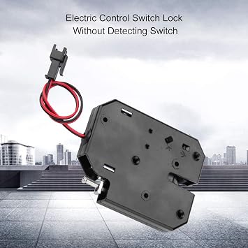 Sonew DC 12V Electromagnetic Lock Electric Control Drawer Switch Lock Lockers Smart Magnetic Lock Self-Service Lock Without Detection Switch