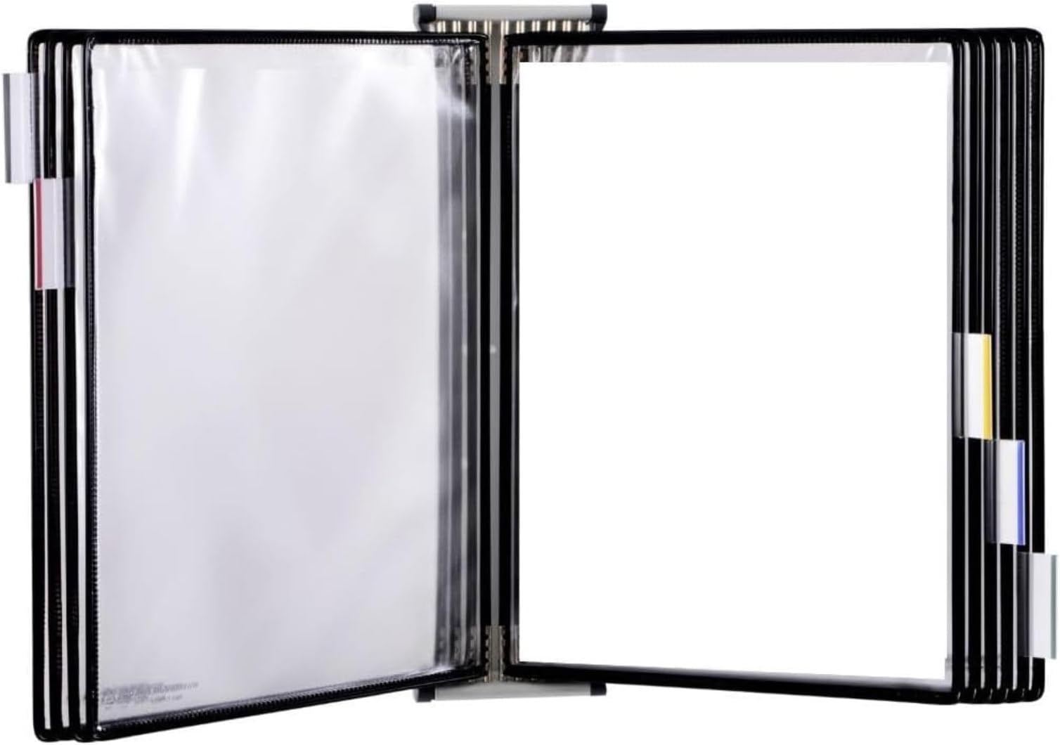 Tarifold® Wall Mounted Reference and Display System, 10 Letter-Size Pockets, Double-Sided Viewing, Black-Framed (W271)