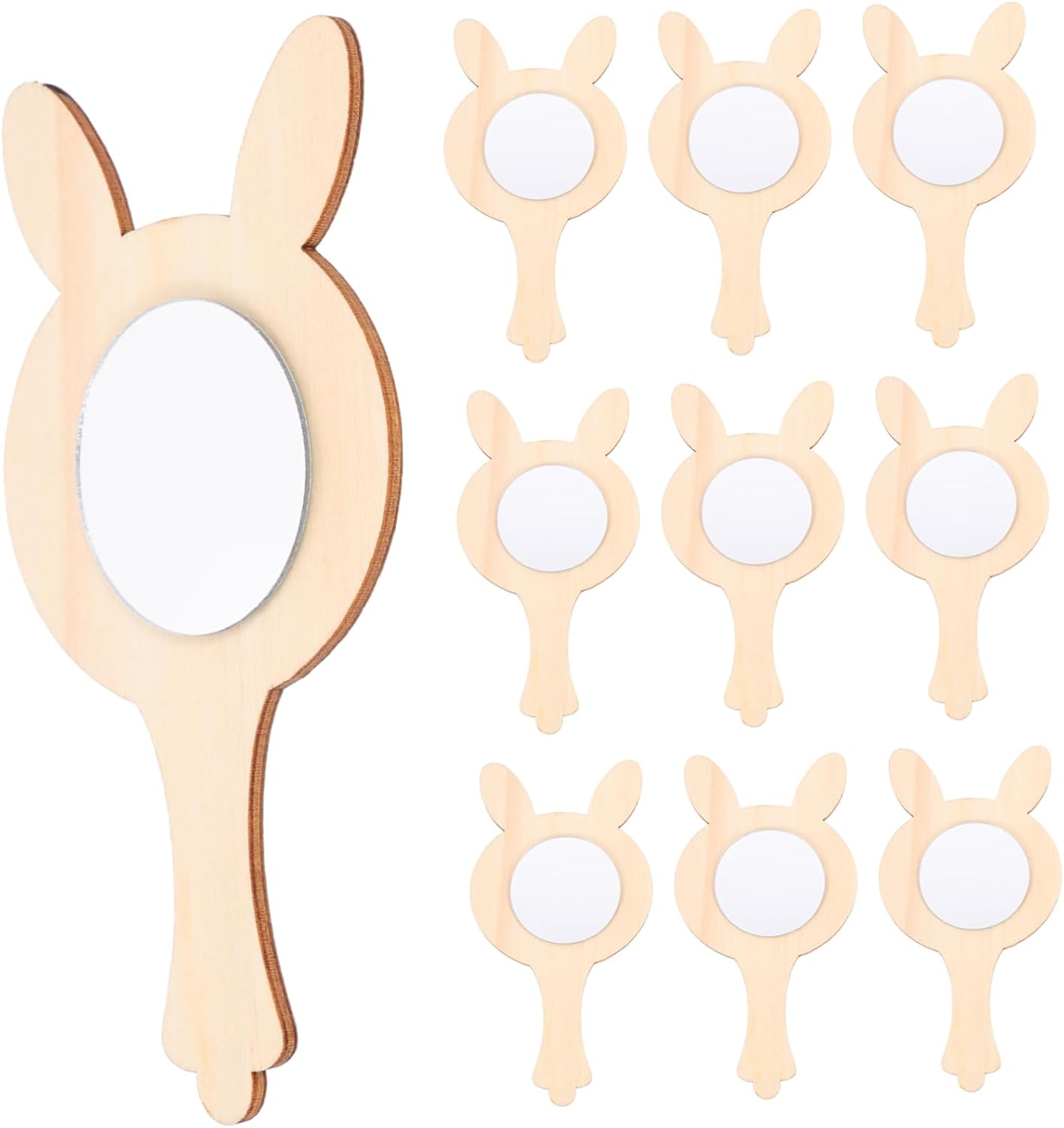 NUOBESTY 10pcs Cute Hand Boys and Girls Toy Unfinished Wooden Toy Decorative Boys and Girls Accessory DIY Hand