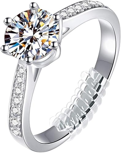 Ajustador de tamaño de anillo con gamuza de plata conjunto de 4007 012 pulgadas por GWHOLE