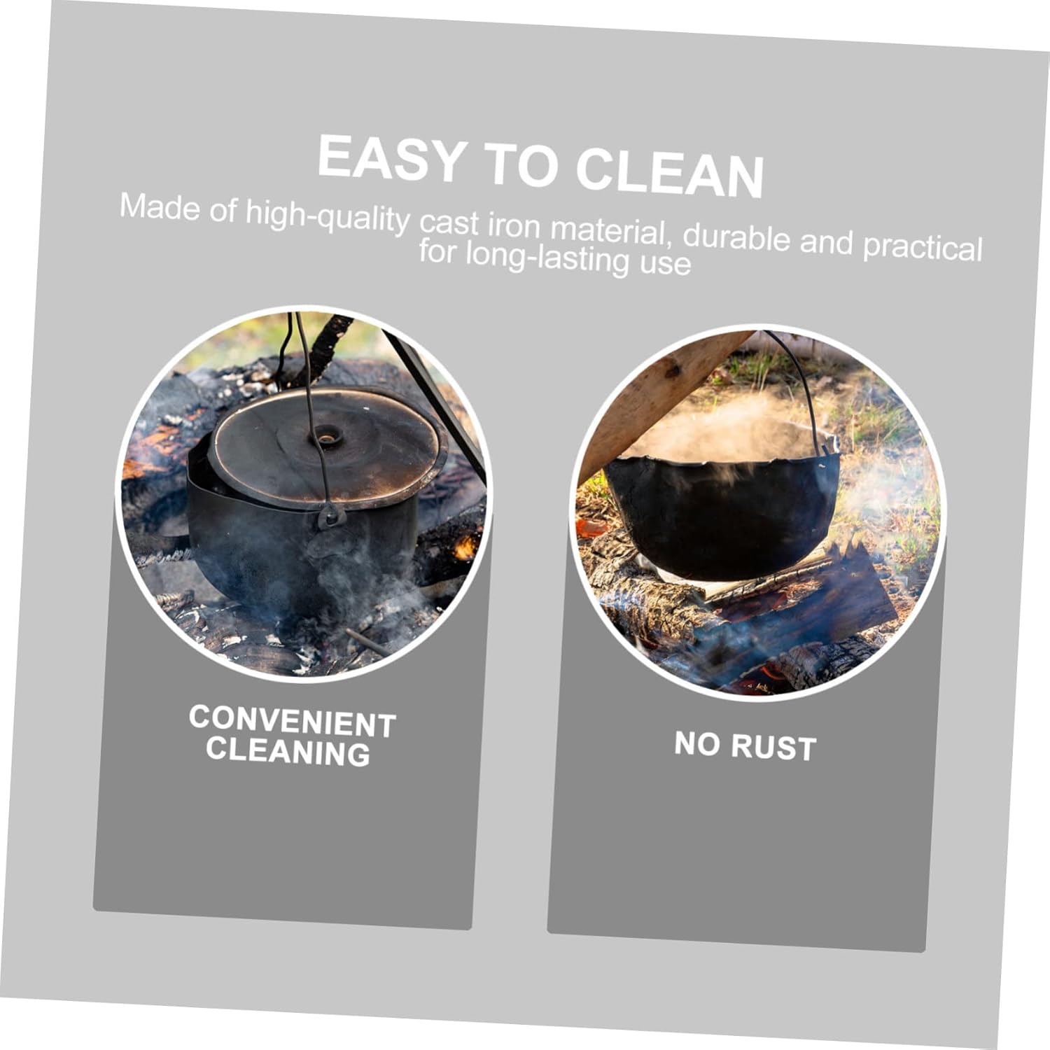 Camping Pot Stove Cast Lightweight and Portable Cooking Set for Outdoor Use