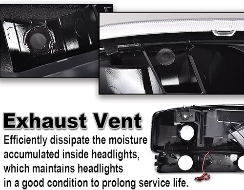 Miniatura 7 de PIT66 Faros delanteros LED DRL BAR, compatibles con GMC Sierra 15002001-2007 GMC Sierra 1500HD 2500HD 2500HD 35001999-2004 GMC Sierra 250099-06 GMC