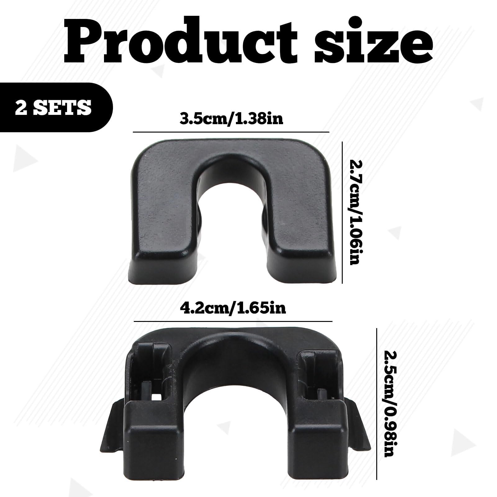 Rear Parcel Shelf Clips,2 Set Black Fastening Bracket Clips,for Ford Fiesta Parcel Shelf Clip Replacement,for Ford Focus Parcel Shelf Mk3 Mk4 Carnival Mk7 Mk8 B-Max C-Max 015532109e 1539663