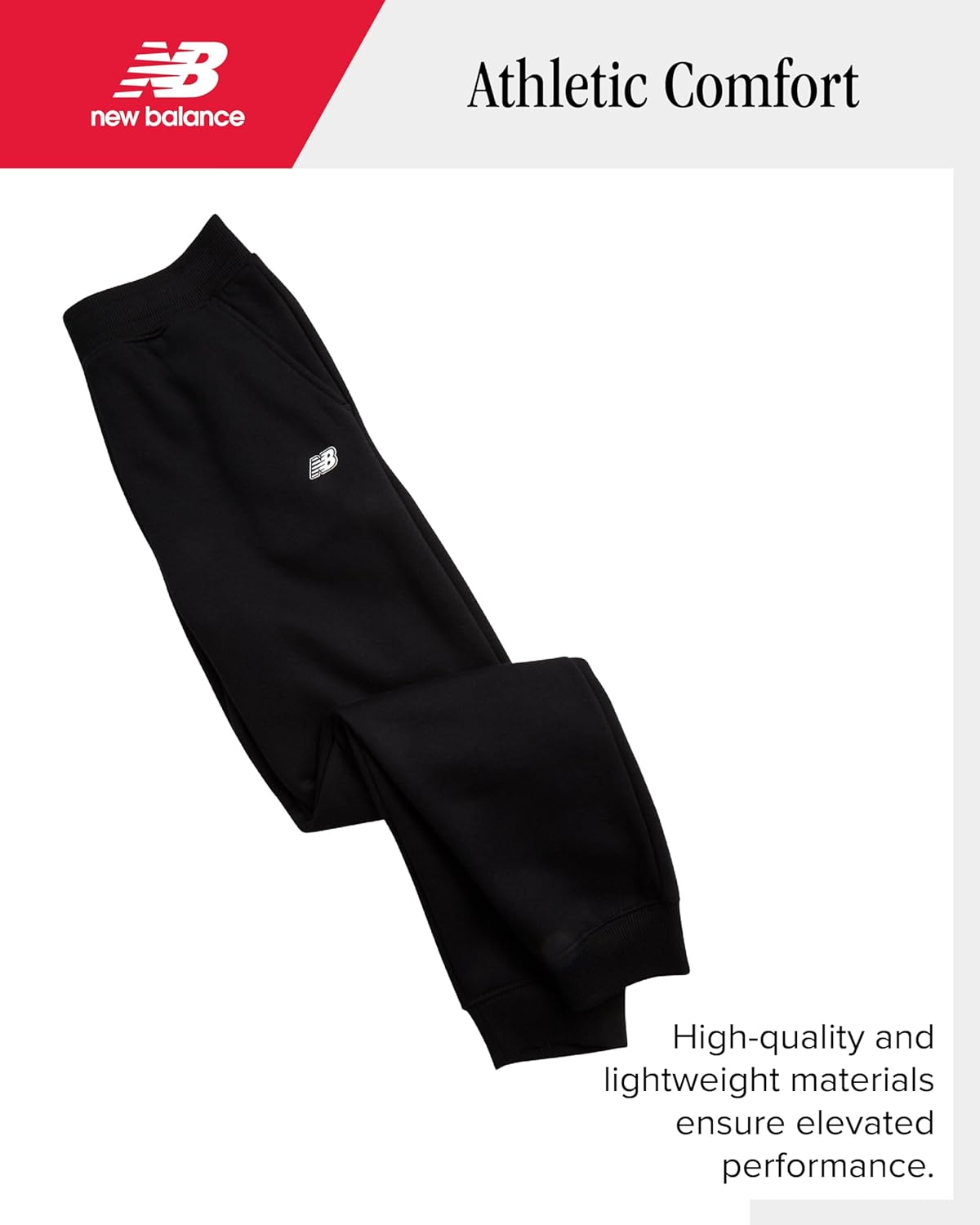 New Balance Boys Sweatpants Set - 2 Piece Short Sleeve Graphic Tee Shirt and Fleece Jogger Pants Athletic Pant Set