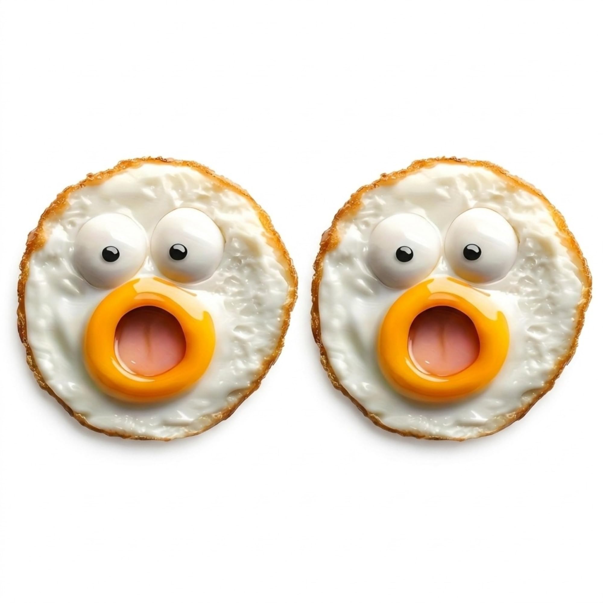 Lanqeaor 2 Pack Funny Fried Egg Fridge Magnets, Novelty Food Refrigerator Magnets For Kitchen, Whiteboard And Office, Cute Decorative Magnet Gift For Food Lovers