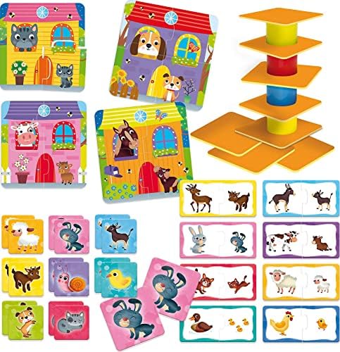 Lisciani - Carotina Baby 4 juegos en 1 - Colección de juegos educativos para niños de 1 á 4 años (79872)