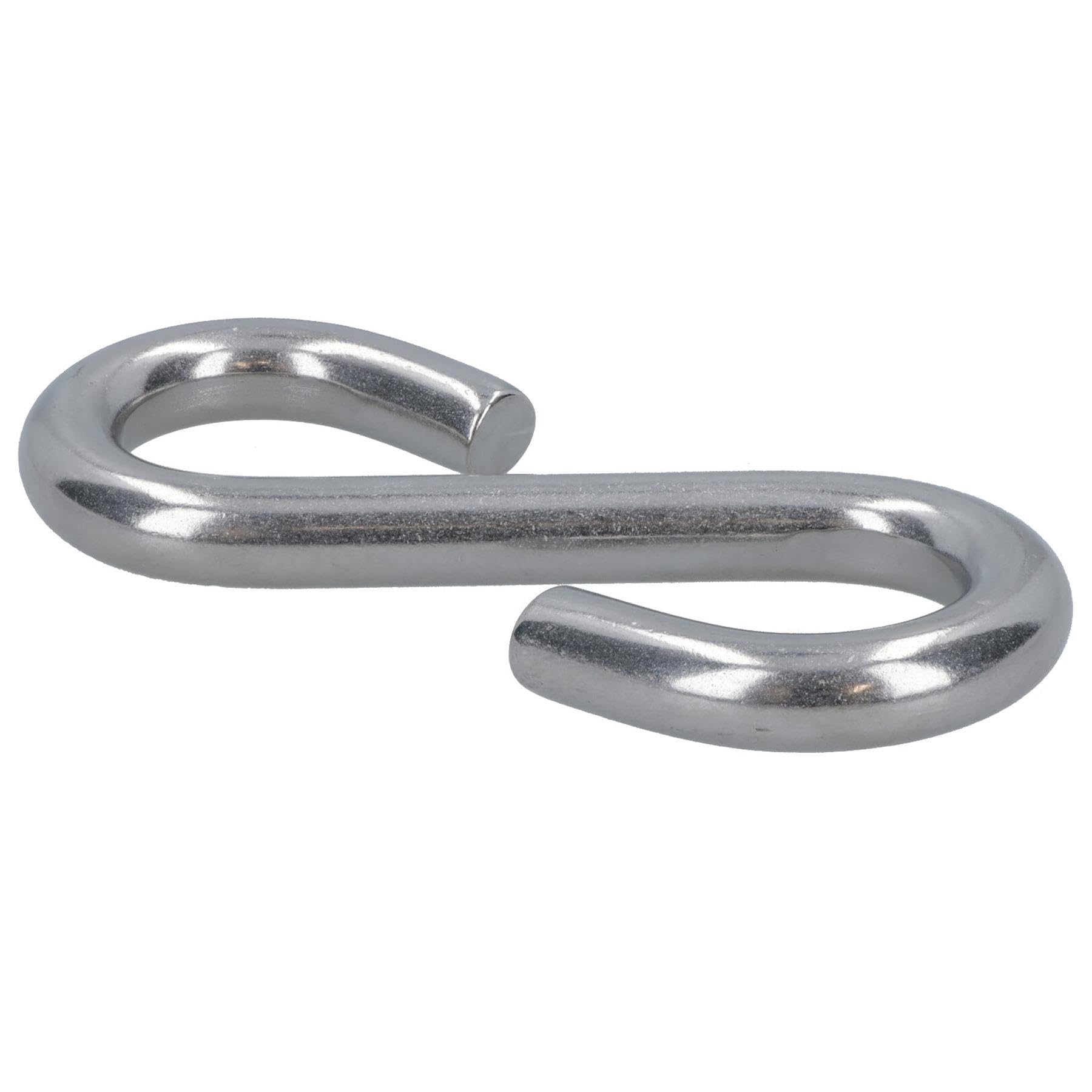AB Tools 50 ganchos en forma de S de 5 mm de acero inoxidable de grado marino para colgar sartenes de cocina