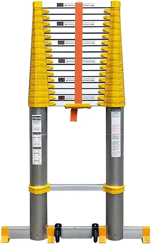 MYL 5m/6m/7m/8m Tallest Telescoping Ladder with Stabilizer Bar & Wheels