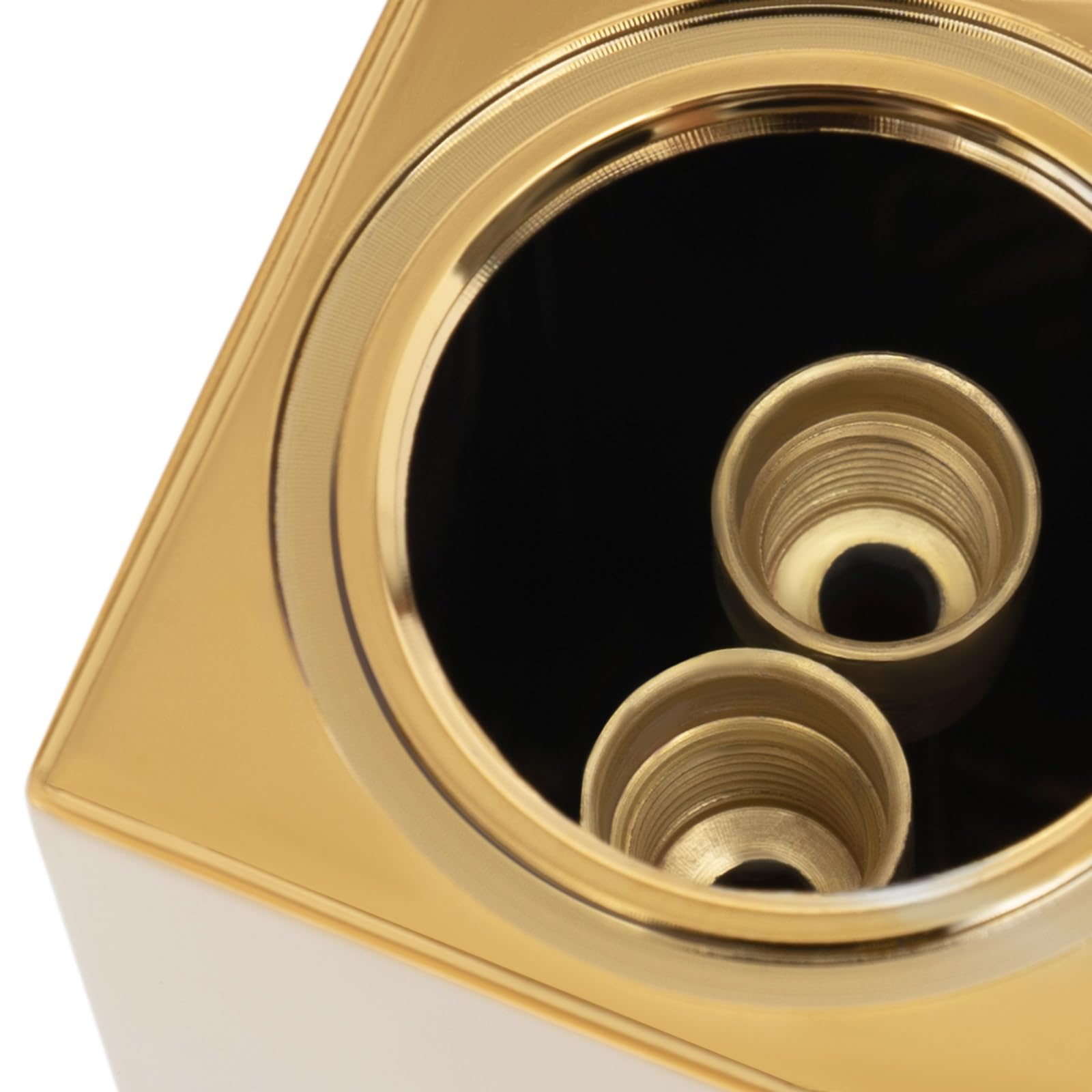 Robinet de lavabo Robinet mitigeur monocommande Robinetterie de lavabo Robinet cascade d'eau froide chaude Robinet cascade pour salle de bain avec bec tuyau d'évacuation en acier inoxydable doré