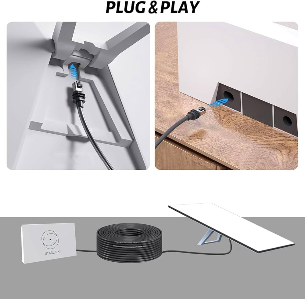 Amazon.com: Semusgx Starlink Cable 150FT 32.8/50/100/125/150/200FT Amazon.com: Semusgx Starlink Cable 150FT 32.8/50/100/125/150/200FT