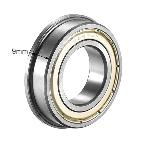 Miniatura 3 de uxcell F6904ZZ Rodamientos de bolas de brida 0.787x1.457x0.354 in Doble Metal Blindado (GCr15) Rodamientos de acero cromado 5pcs