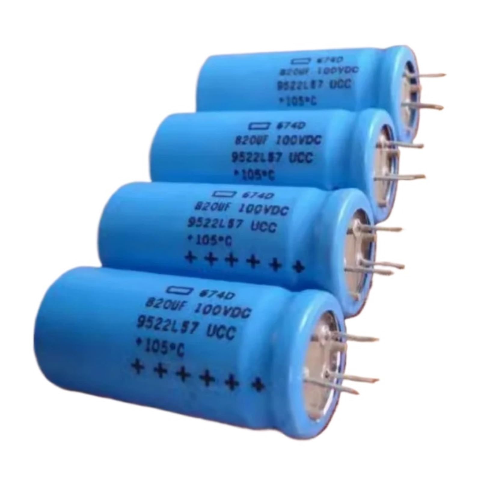 BALYDLUL 2pcs 674D series 100V 820UF 25x55mm replaces 1000UF filter aluminum electrolytic capacitor