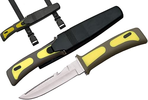 SZCO Supplies Cuchillo de buceo (amarillo), 210424-YW, 9 pulgadas