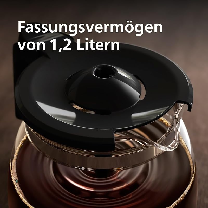 Philips HD7461/20 Daily Aroma Swirl kávéfőző üvegkancsóval fehér-fekete