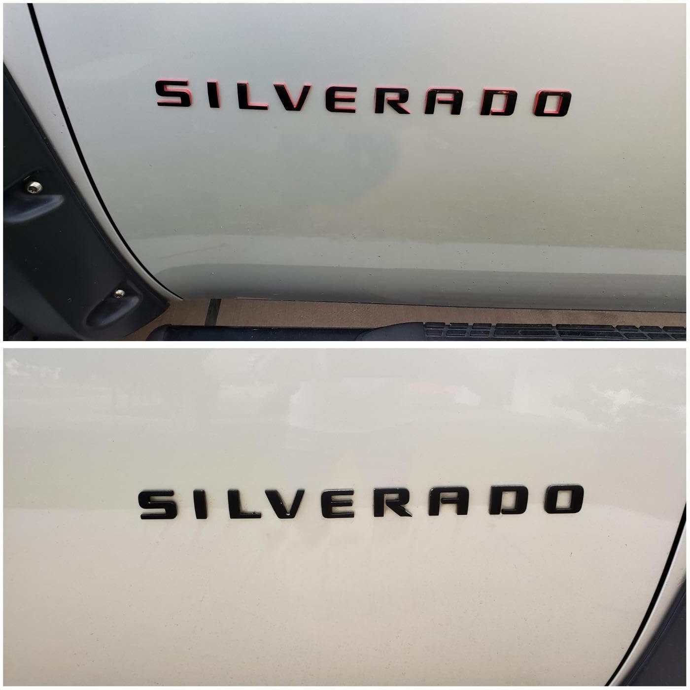 Yoaoo 4pack OEM Nameplate with LT Emblem 3D Badge Replacement for Silverado 1500 2500Hd 3500Hd Series 1999-2018 Red Line Redline Gloss