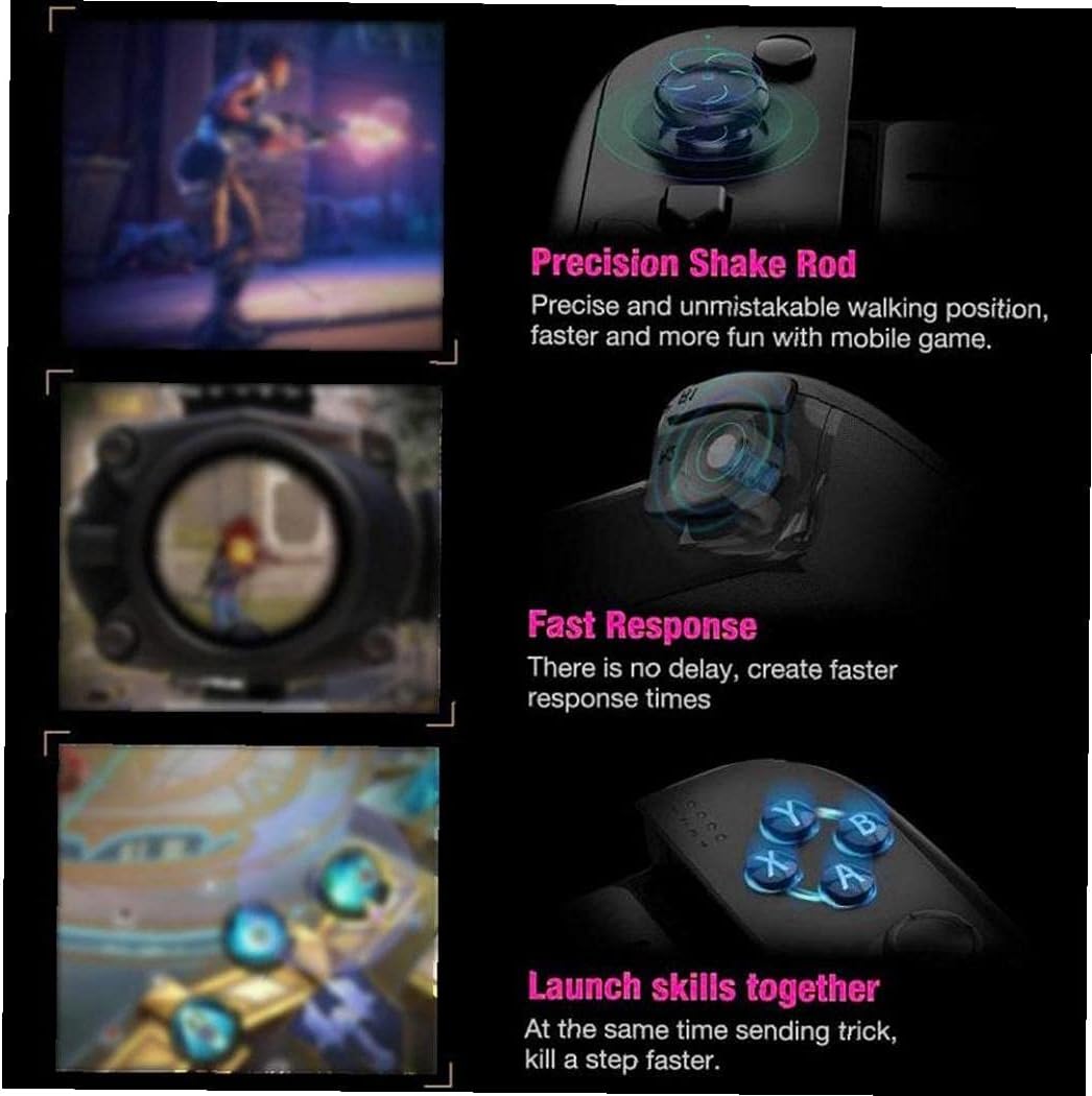 Controller features for gaming: Precision Shake Rod, Fast Response, Launch skills together.