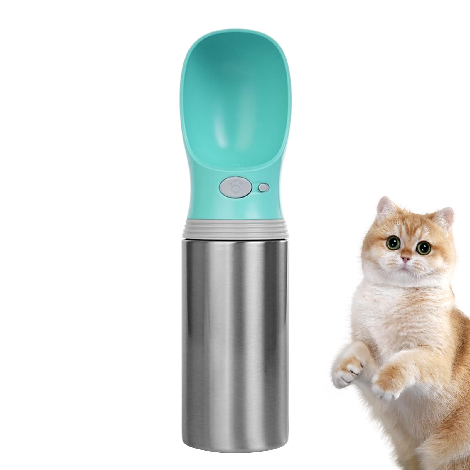 Borraccia canina Contenitore Isolato In Acciaio Inossidabile A Prova Di | per cibo e acqua da cuccioli da esterno 400ml per cani piccoli, e grandi: passeggio, jogging, trekking, campeggio