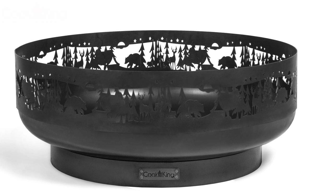 Cook King Feuerschale Forest Grill mit Motiv gelasert 80cm Ø