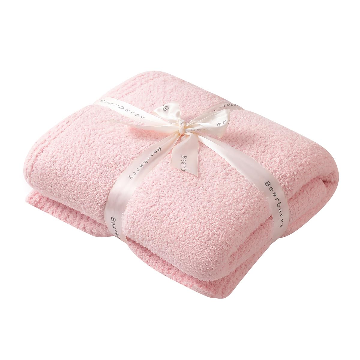 bearberry Super Soft Fluffy Throw Blanket Lightweight Cozy Warm Throw Blankets for Couch Bed Sofa All Season (Pink, 50”x60”)
