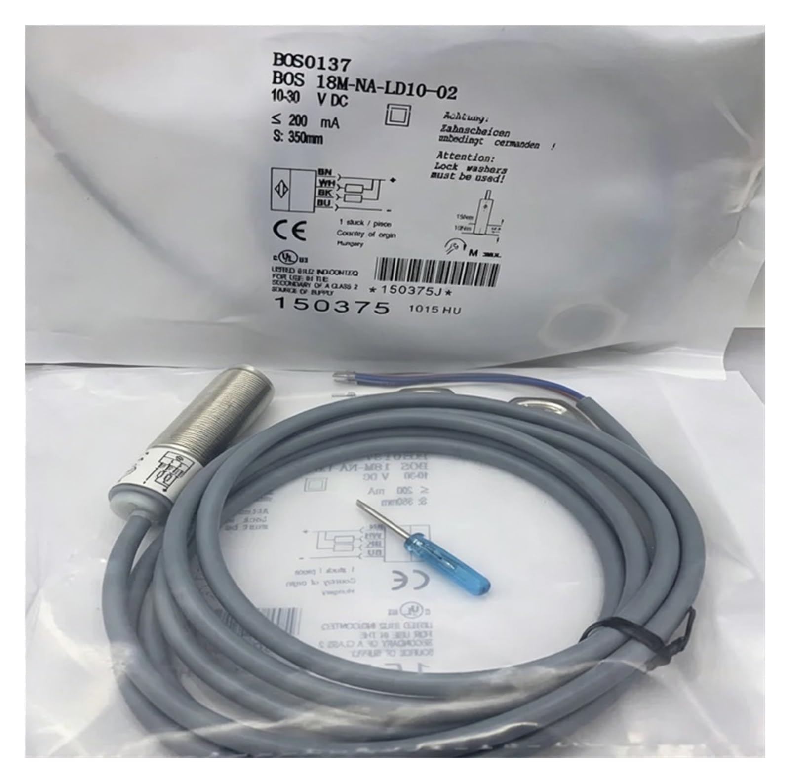 Cjkxpzmh One Color 1Pcs G04ed-Psc50f-Ep05 Bes012j Bes00m5 Bes516-3044-G-E4-C-S49-00,3 Proximity Switch Sensor(G04ed-Psc50f-Ep05)