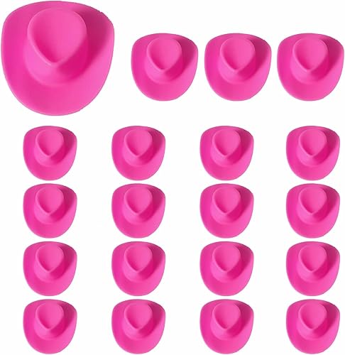 Miniatura 1 de JEWOU 20 piezas de plástico mini sombrero de vaquera occidental en miniatura lindo sombrero de muñeca para recuerdos de fiesta, manualidades y