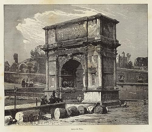 Decoración Mural Toile Arc de Titus poster Gustave Bauernfeind 60x90