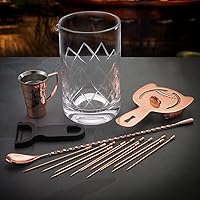 Vista 2 de Barfly Kit de cóctel, Martini agitado, cobre