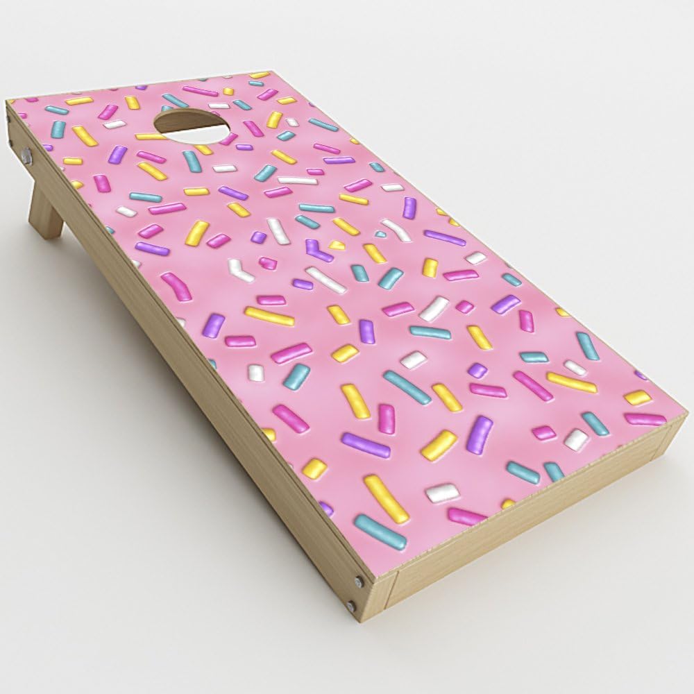 Skin Decal Vinyl Wrap for Cornhole Game Board Bag Toss (2xpcs.) Skins Stickers Cover/Sprinkles Cupcakes ice Cream