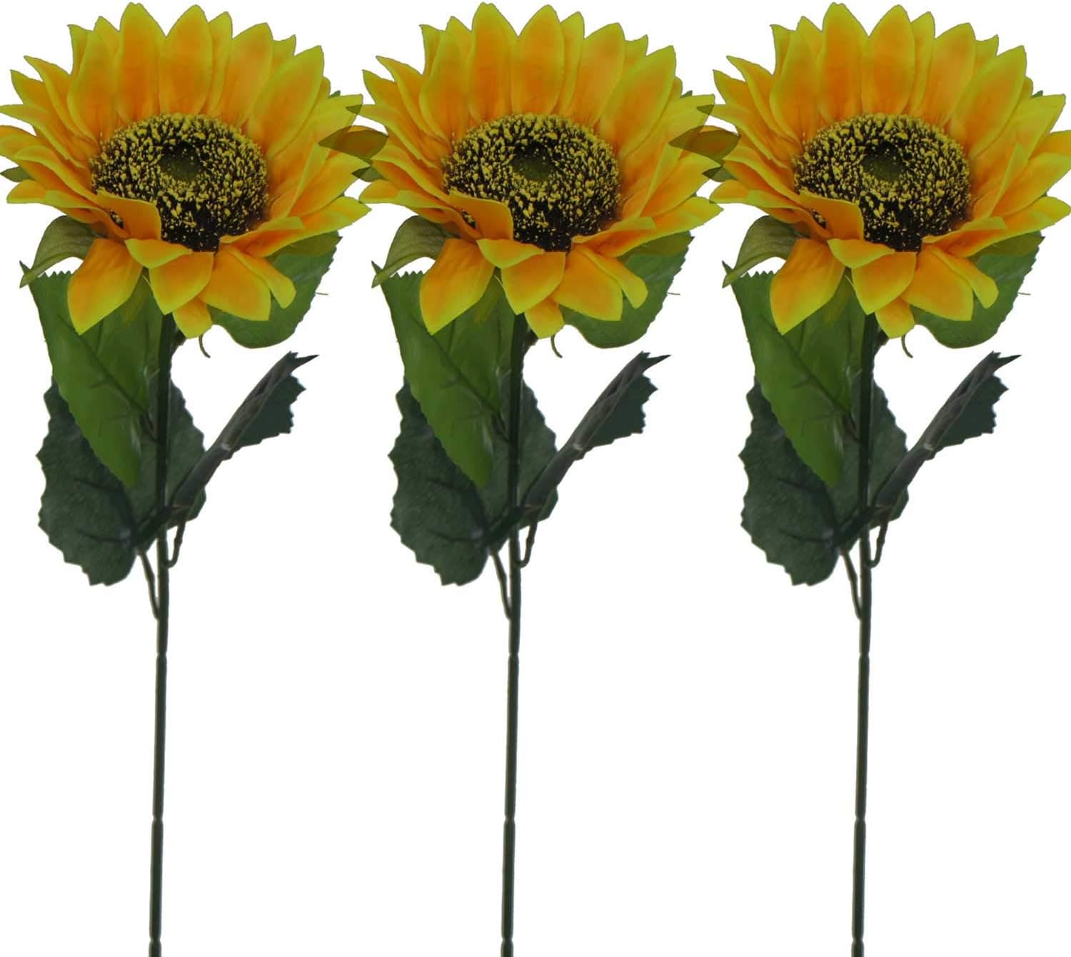 24" Silk Sunflowers Artificial Flowers Decor (10)