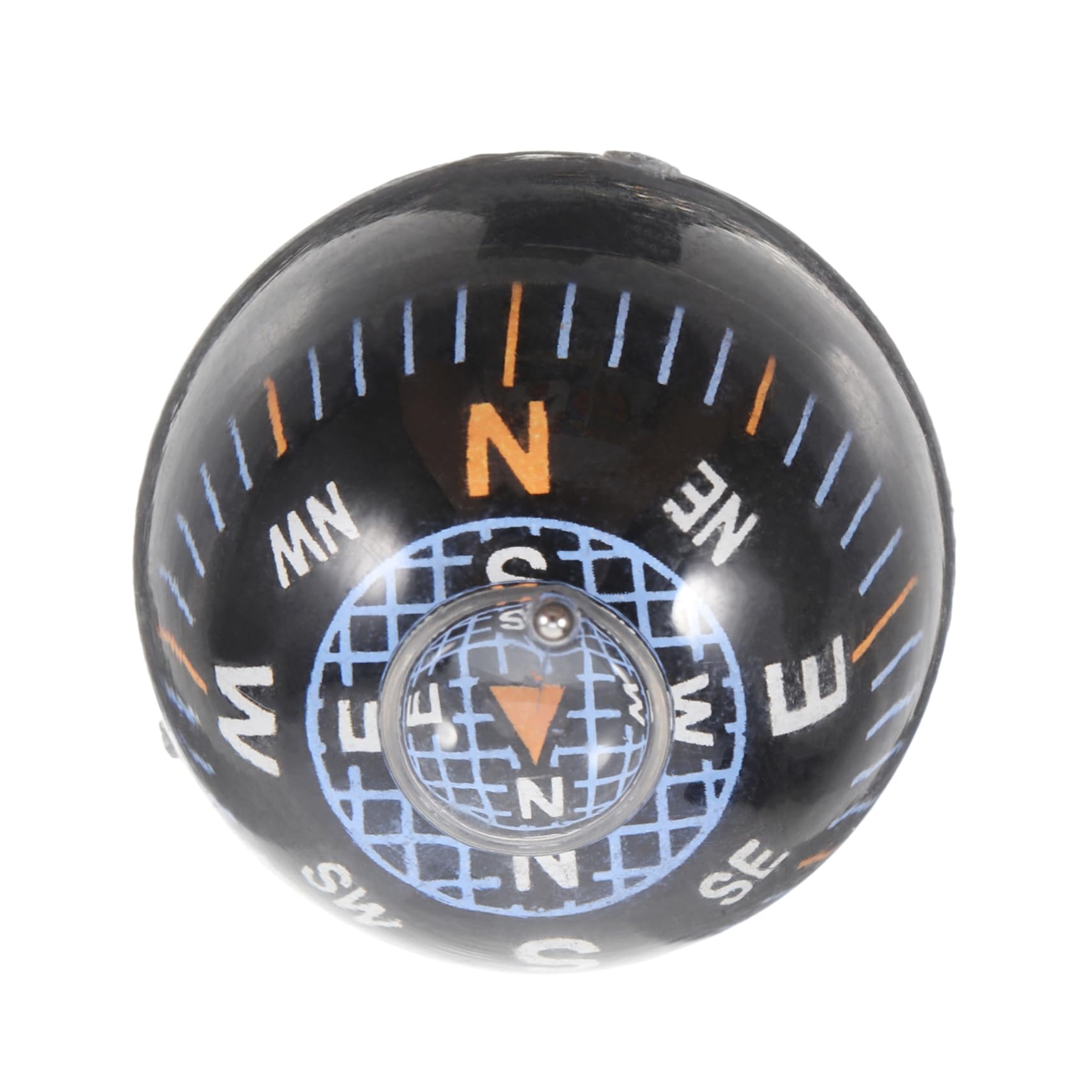 GANAZONO Black Dashboard Ball Compass Mini Automotive Compass for Kids Hiking Plastic Round Ball