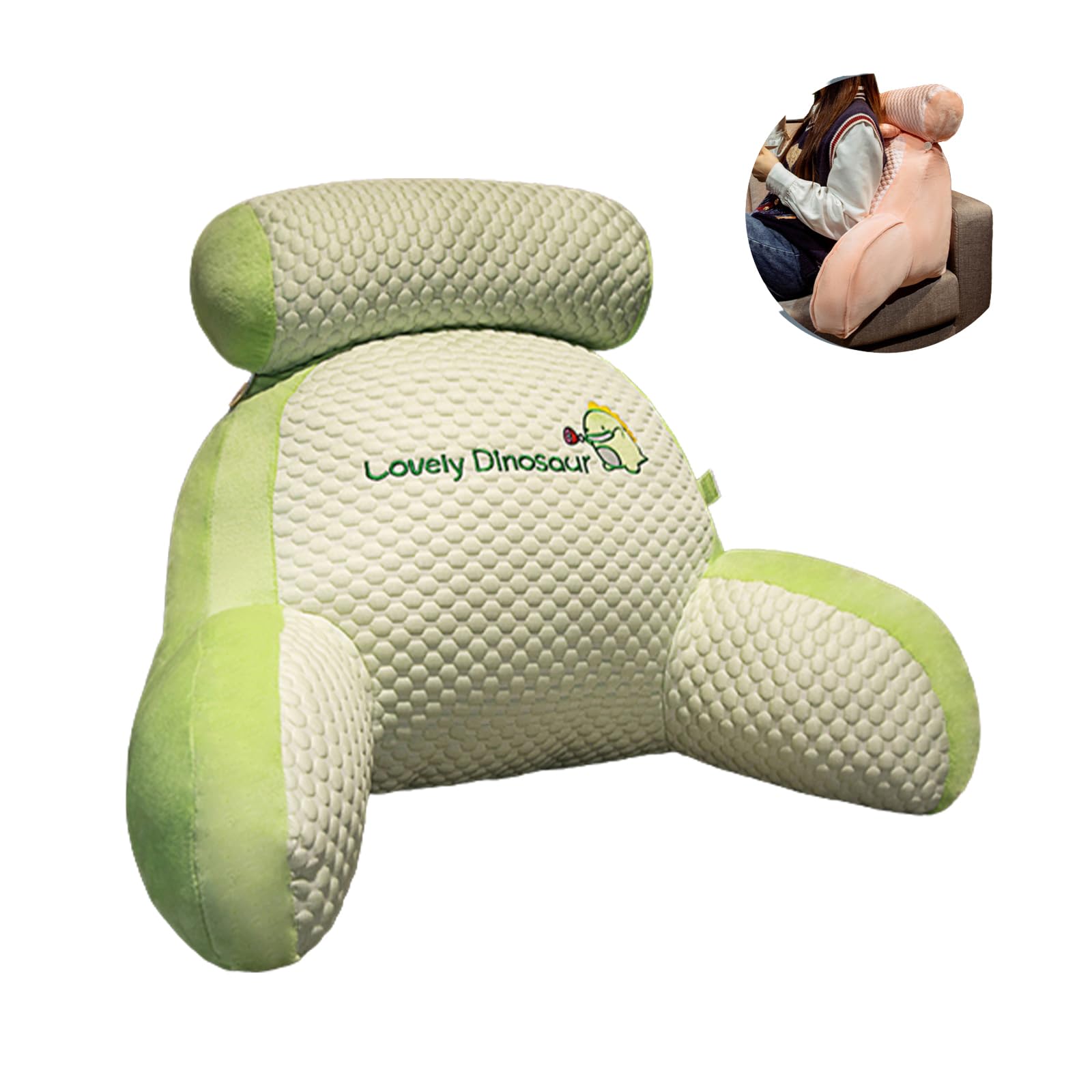 Cuscino da lettura per letto, 70 x 50 x 25 cm, extra large, cuscino per schienale 2 in 1, multifunzionale, rimovibile, per divano e comodino, morbido, supporto per la schiena, per rilassarsi