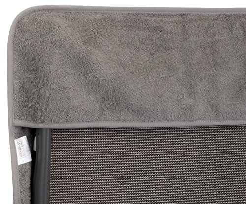 Brandsseller Frottee-Schonbezug für Gartenstuhl und Gartenliege sowie als Strandliegenauflage - aus 100% Baumwolle - ca. 65 x 130 cm - Anthrazit