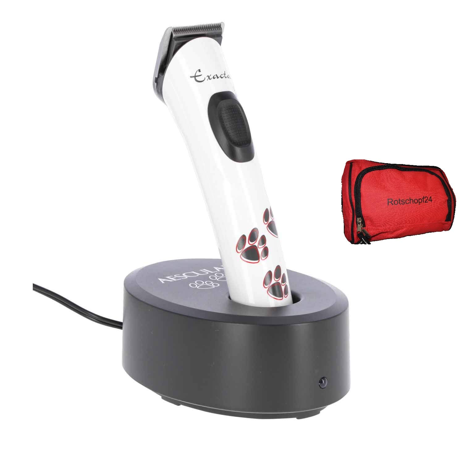 Aesculap Exacta Hundeschermaschine Hundetrimmer Pfotentrimmer + Tasche | Präzise Hundeschermaschine für Pfoten, Gesicht, Ohren und Feinarbeiten. Ideal für Hunde. Made in Germany. 43528