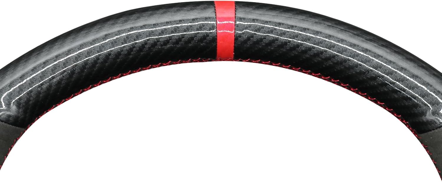 MEWANT Steering Wheel Cover Compatible with Subaru WRX (STI) 2015-2019 Levorg 2015-2019 Hand Sewn Steering Wheel Wrap