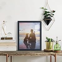 Vista 3 de Renditions Gallery - Marco para fotos de 11x14 pulgadas de estilo moderno de alta gama, hecho de madera maciza y cristal de alta definición listo