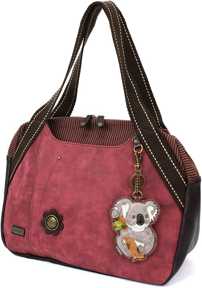 CHALA Bowling Tote Bag Burgundy