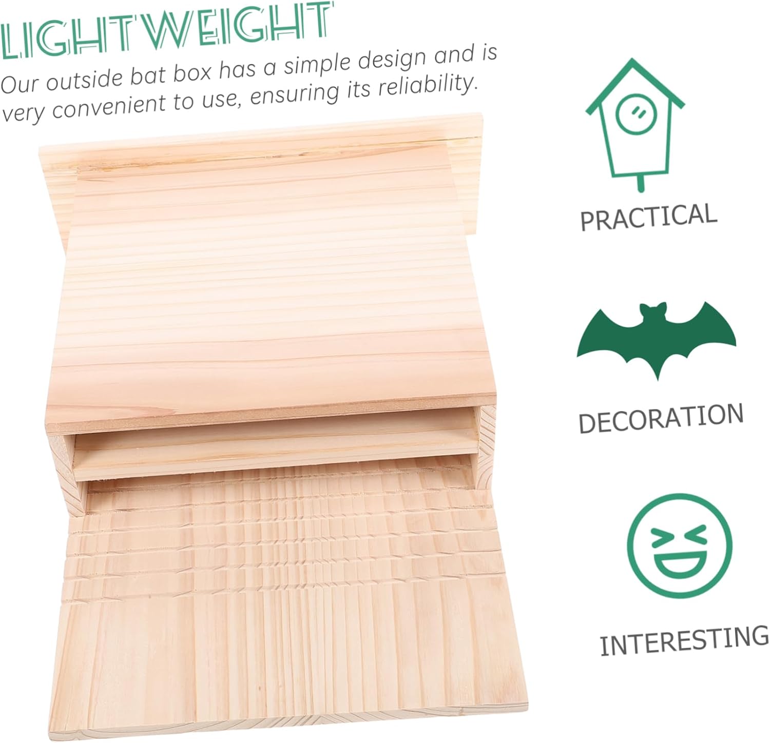 for Bats Outdoor Bat Shelter for Garden Lightweight Backyard Easy to Install Enthusiasts