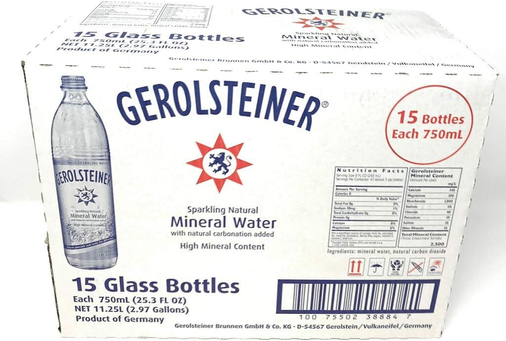 Gerolsteiner, Water Mineral, 25.3 Fl Oz, 15 Pack
