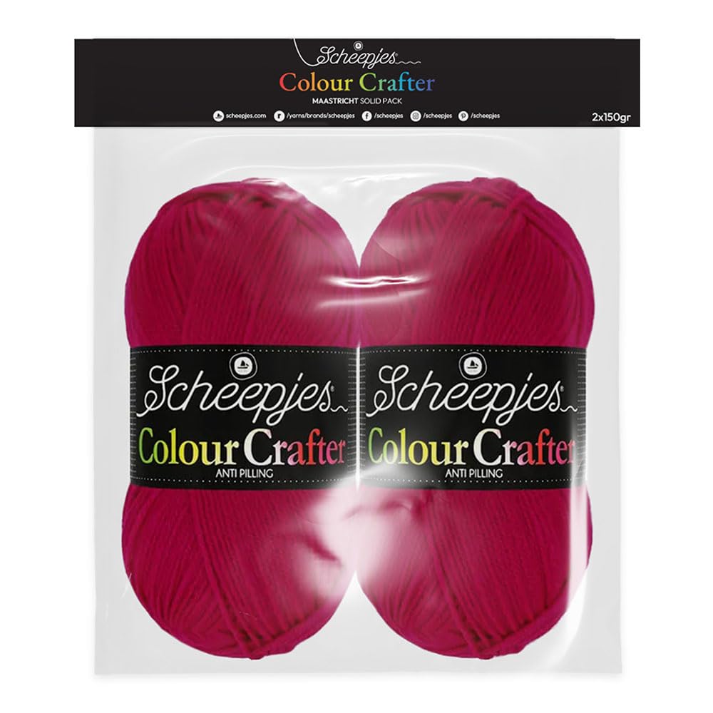 Scheepjes Colour Crafter Pack Rouge pour tricoter un plaid de salon cocooning et chaud