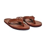 The Clipper- Men's Waterproof Full-Grain Leather Sandal with Matching Leather Fob- No Break Ins, Beveled Edge to Reduce Tripping, and Floats in Water