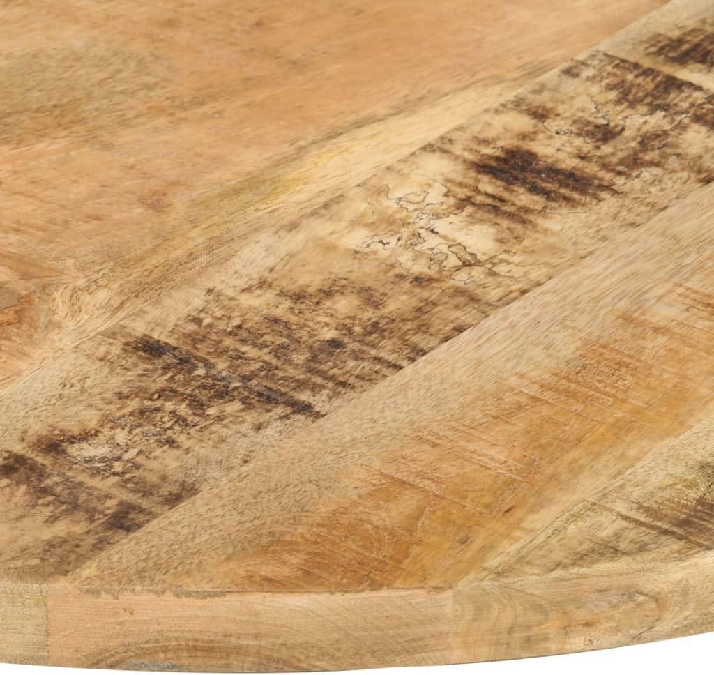 Solid Mango Wood Round Table Top 31.5" Diameter 1"-1.1" Thickness Industrial Rustic Replacement Desktop for Patio Outdoor Coffee Dining Tables