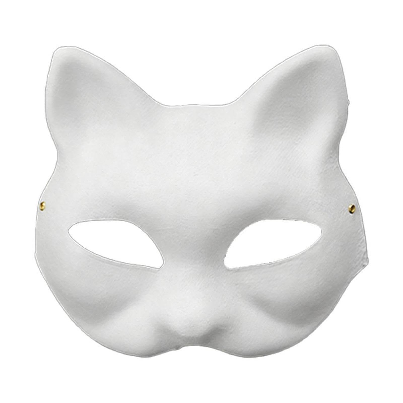 15 Stück weiße, unbemalte Tiermasken aus Papier, handbemalte Masken, Tiermasken für Halloween