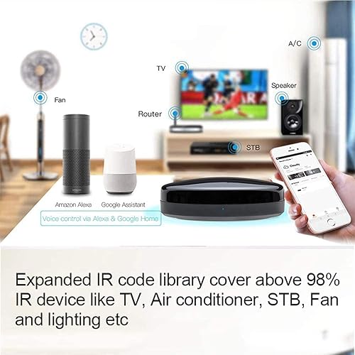 Miniatura 4 de Control remoto IR universal con sensor de humedad de temperatura, automatización inteligente del hogar, WiFi Blaster infrarrojo para TV, aire