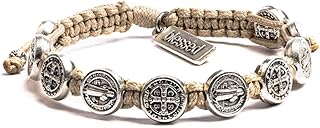 Benedictine Blessing Bracelet - Tan/Silver