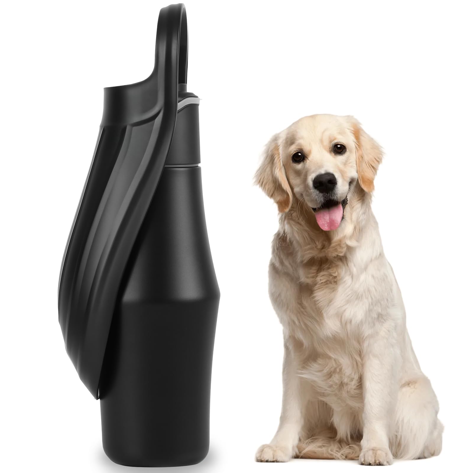 Hundetrinkflasche für Unterwegs - 750ml Trinkflasche Hunde, Auslaufsicher & Robust aus Edelstahl, Vakuum Isolierte, Hunde Trinkflasche to go, Geschenke Männer Papa